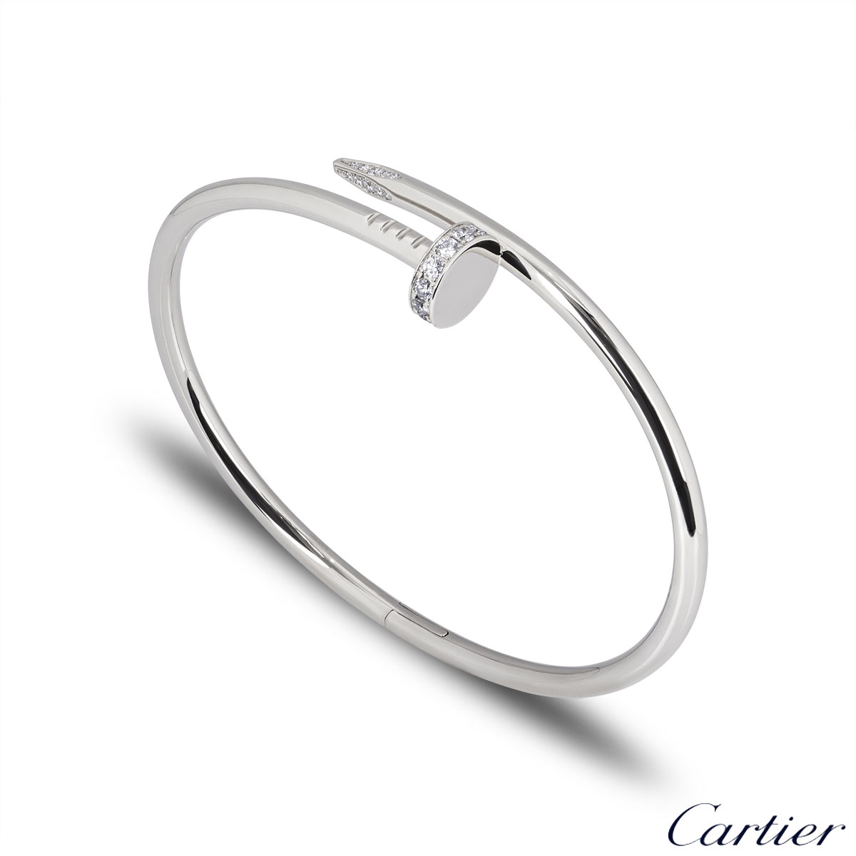 Cartier White Gold Diamond Juste Un Clou Bracelet Size 16 B6048716